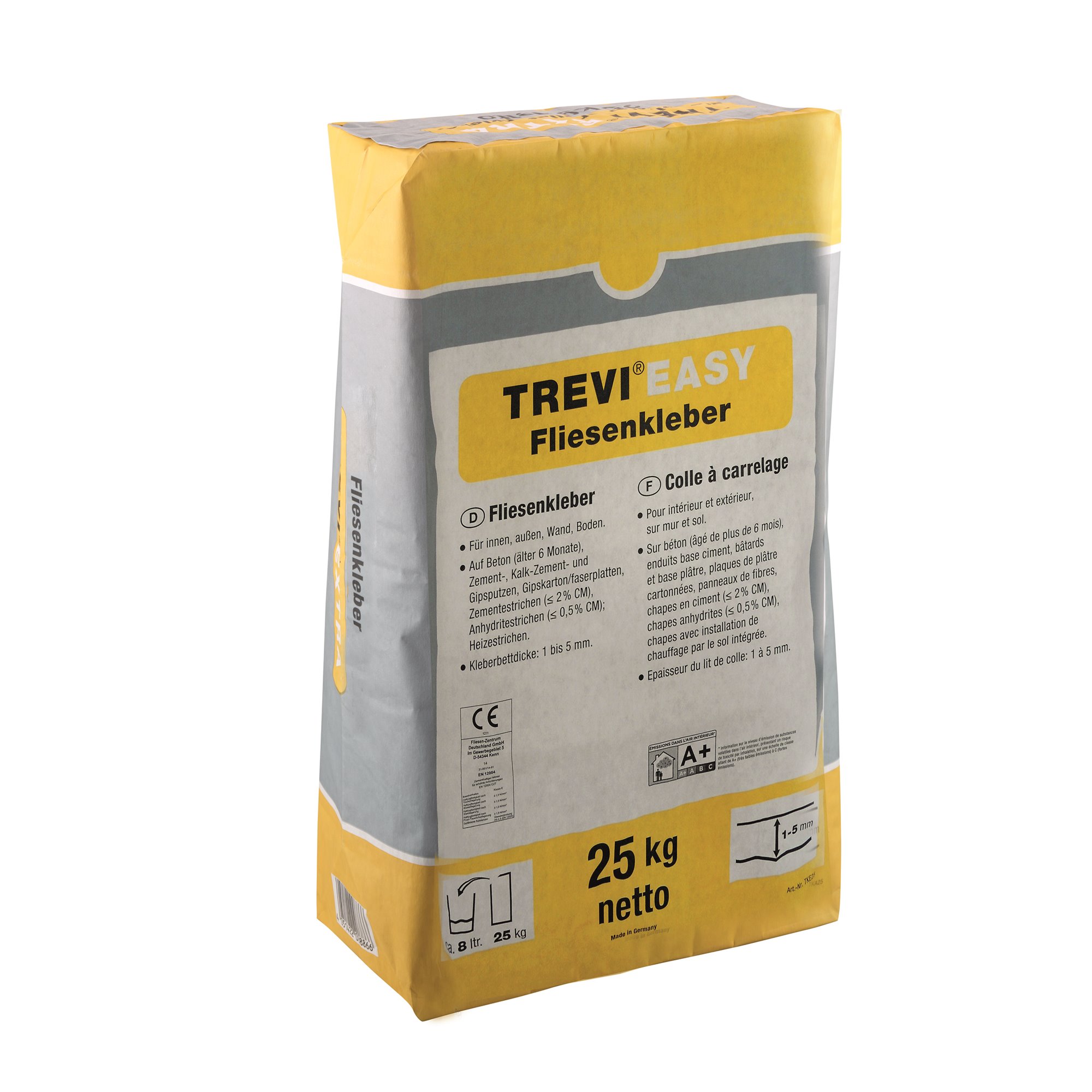 Adhesivo para baldosas de uso interior y exterior, en paredes y suelos Trevi TREVI EASY 25Kg