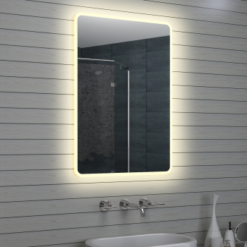Espejo de baño de diseño con iluminación LED y luz cálida 70x100x3cm