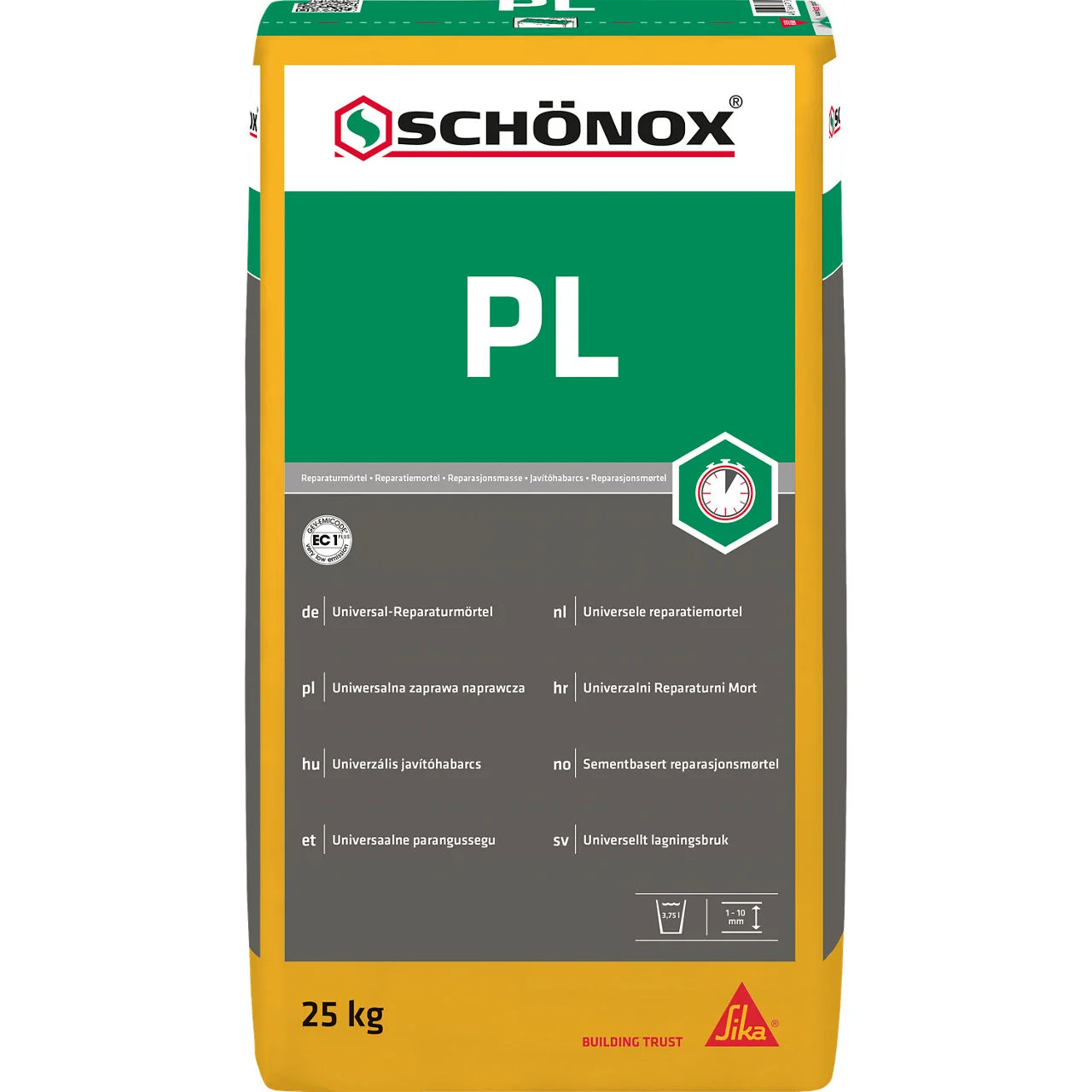 Schönox PL PLUS Vorgemischter Universal-Reparaturmörtel 25KG