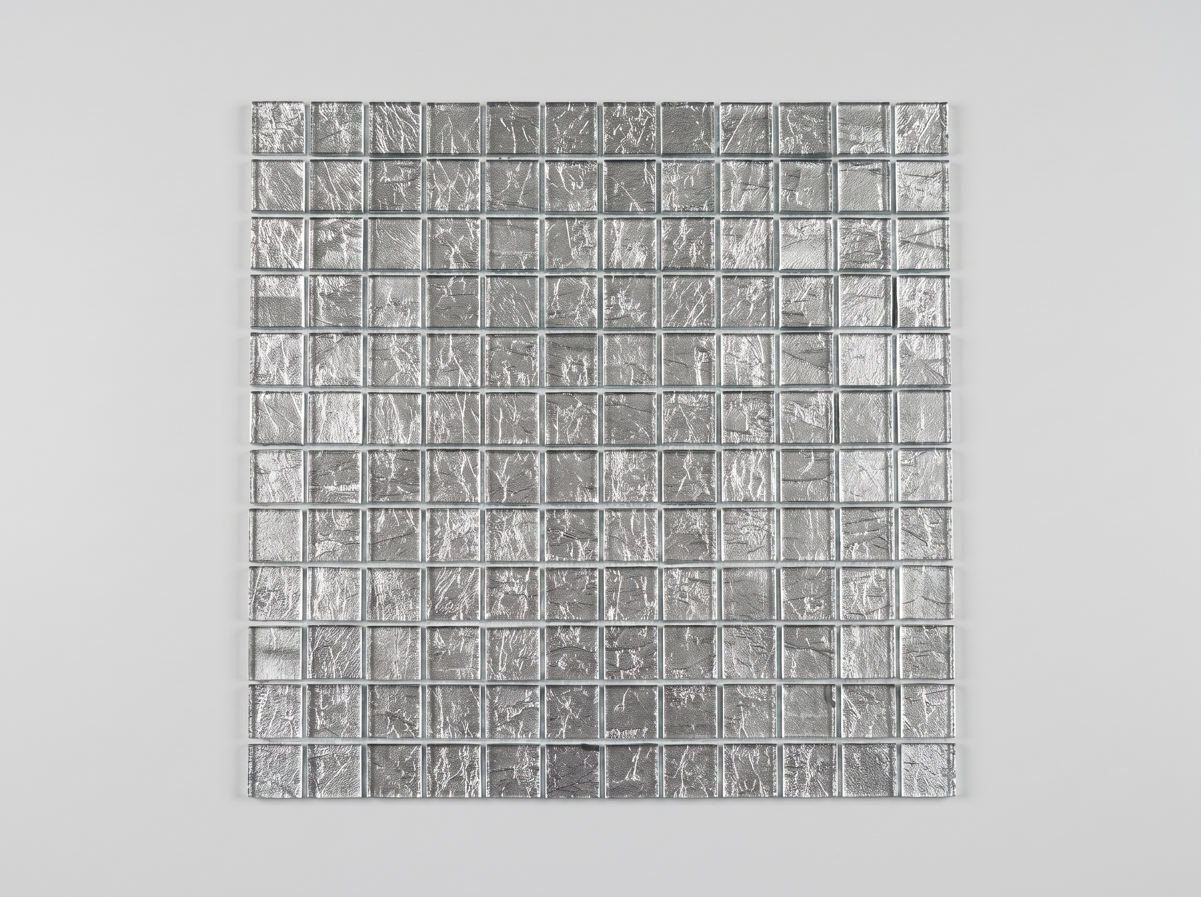 Mosaico de vidrio Galaxina efecto metal plateado 1 paquete