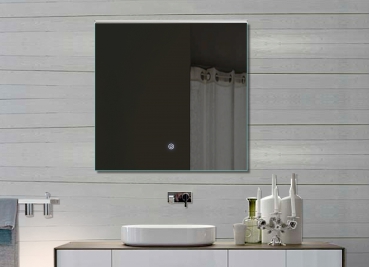 Espejo de Baño de Diseño con Iluminación LED e Interruptor Táctil 72x70cm