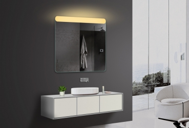 Espejo de pared de luz fría / cálida de diseño con altavoz Bluetooth