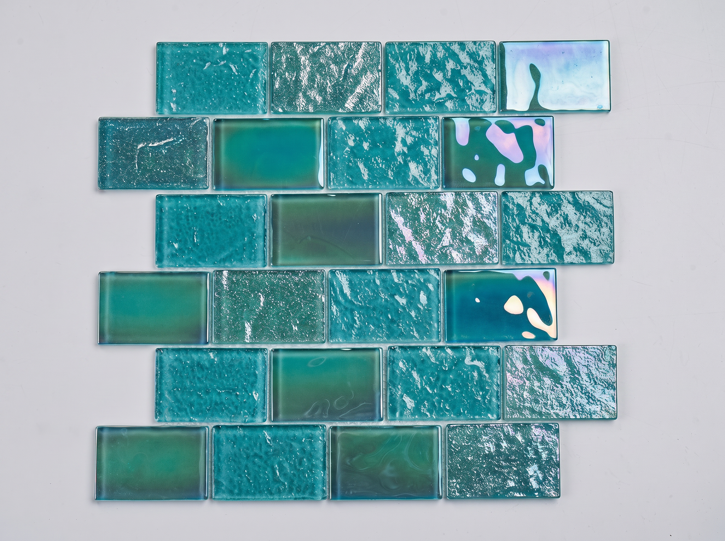 Glasmosaik48×48mm Türkis Schimmer