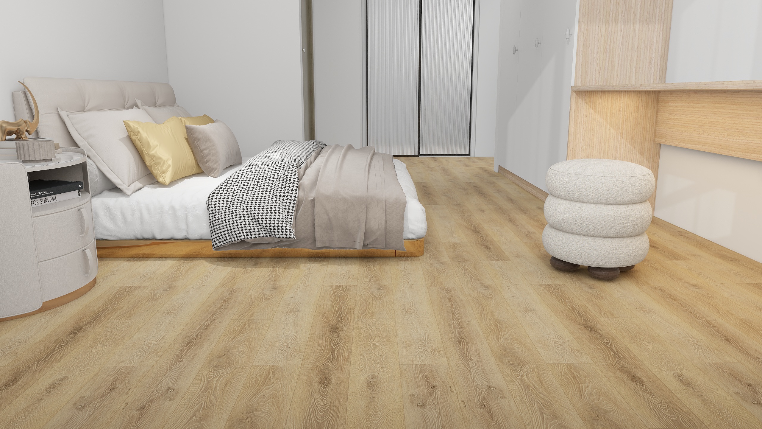 Suelos laminados con aspecto de madera melamina resina sistema clic Falun
