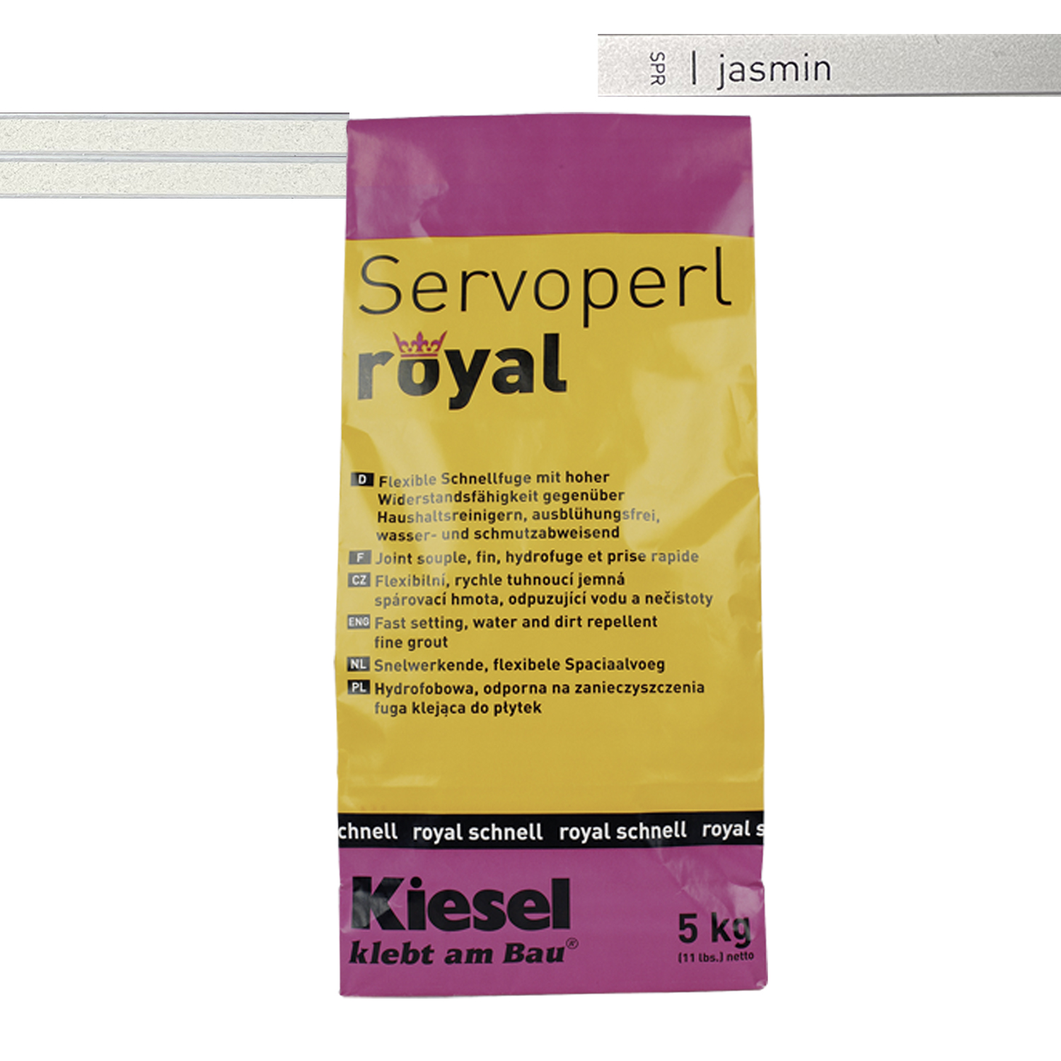 Lechada para juntas de baldosas para pavimentos, revestimientos y mosaicos Servoperl royal 5KG