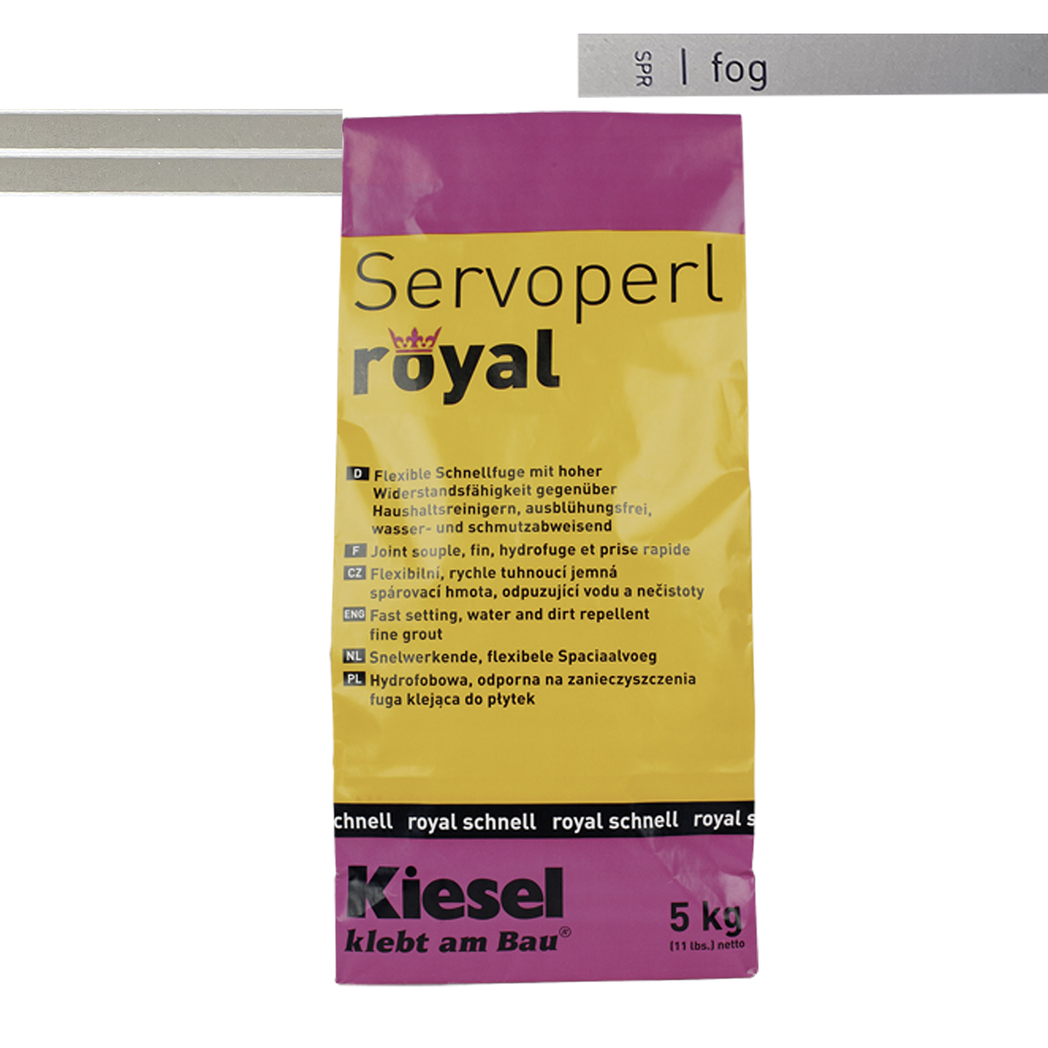 Lechada para juntas de baldosas para pavimentos, revestimientos y mosaicos Servoperl royal 5KG