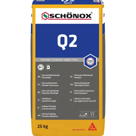 Normalabbindender Flexkleber Schönox Q2 25 KG