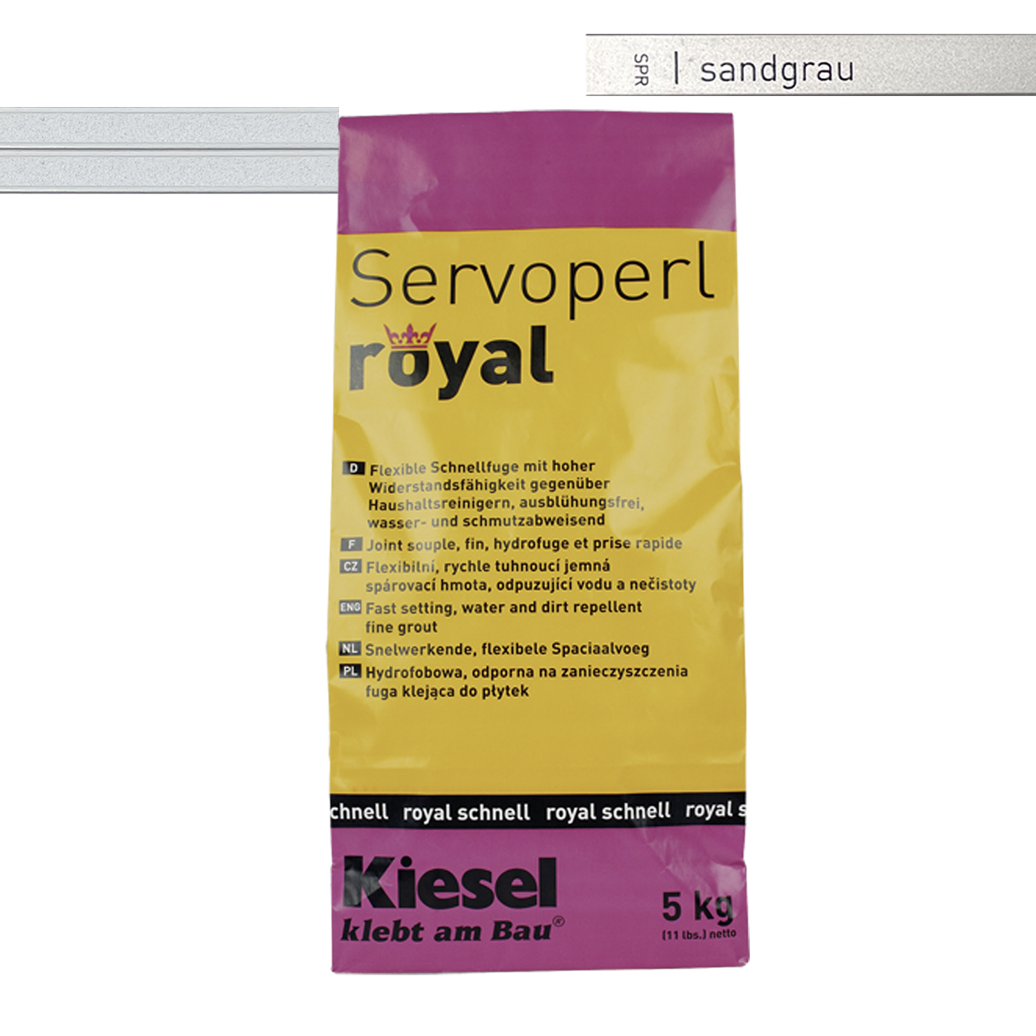 Lechada para juntas de baldosas para pavimentos, revestimientos y mosaicos Servoperl royal 5KG