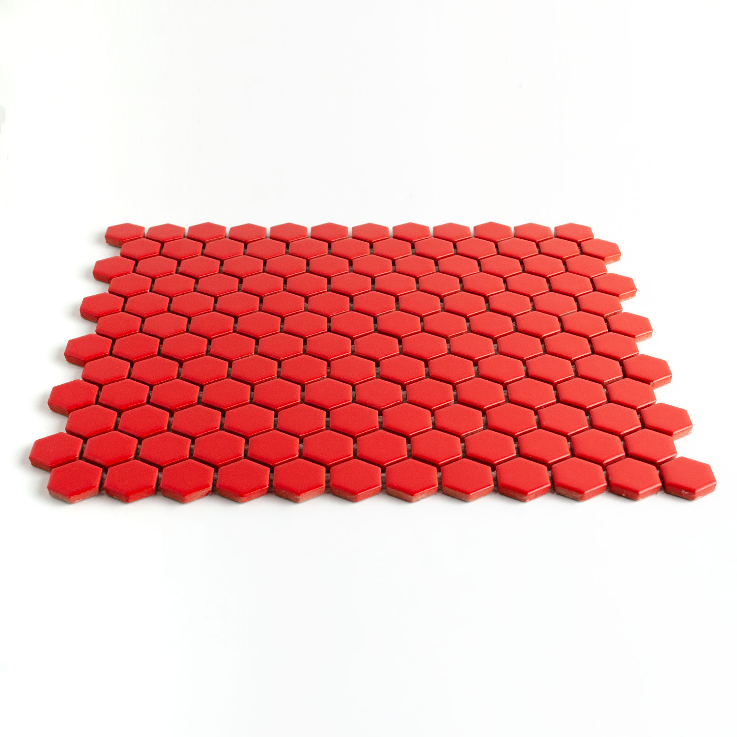 Keramikmosaik Rot Hexagonmosaik Maria-BEN10239