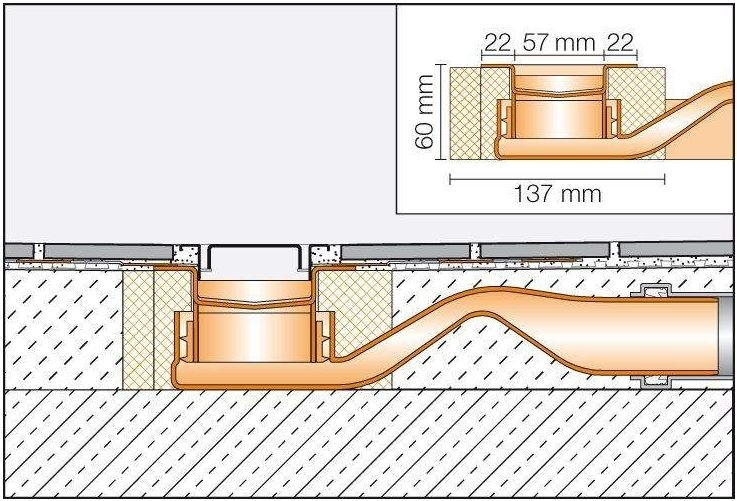 Desagüe de ducha Canal de ducha Sistema de canal de ducha Juego completo Desagüe de línea LINE-F
