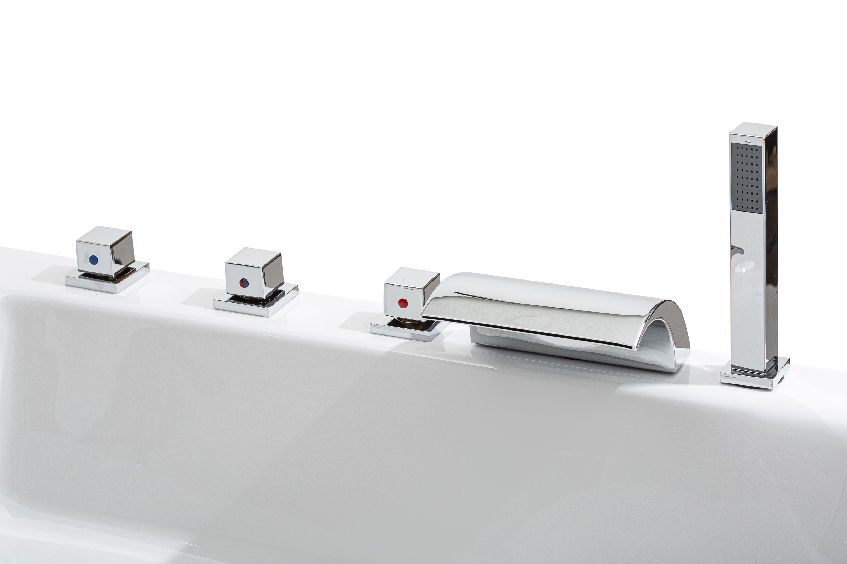 Eck Badewannen Whirlpool mit 21 Massagedüsen Spa Bali Tulamben THREE in 3 größen weiss MADE IN GERM-BEN10150.42