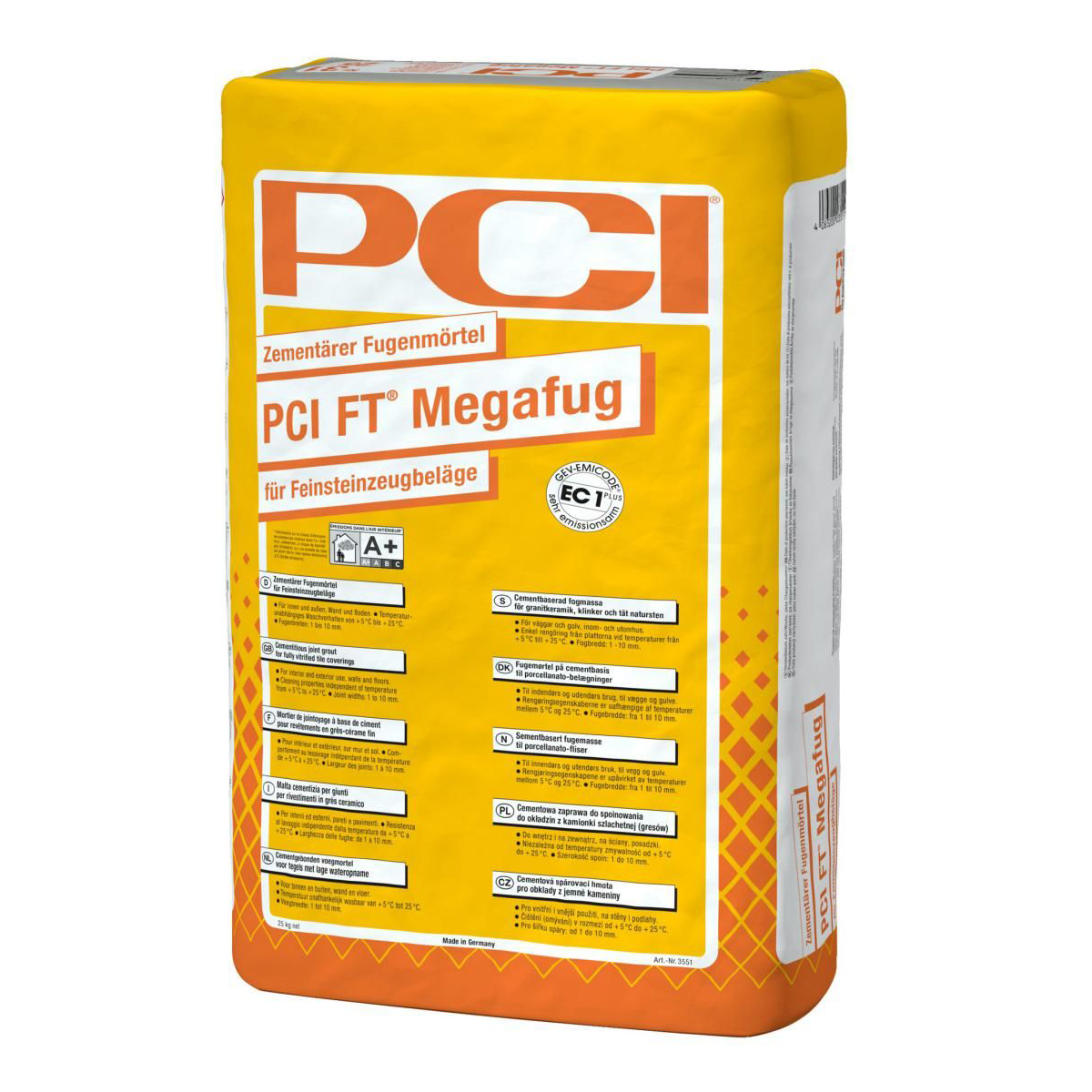 Lechada para revestimientos de gres y gres porcelánico y para interiores y exteriores PCI FT Megafug