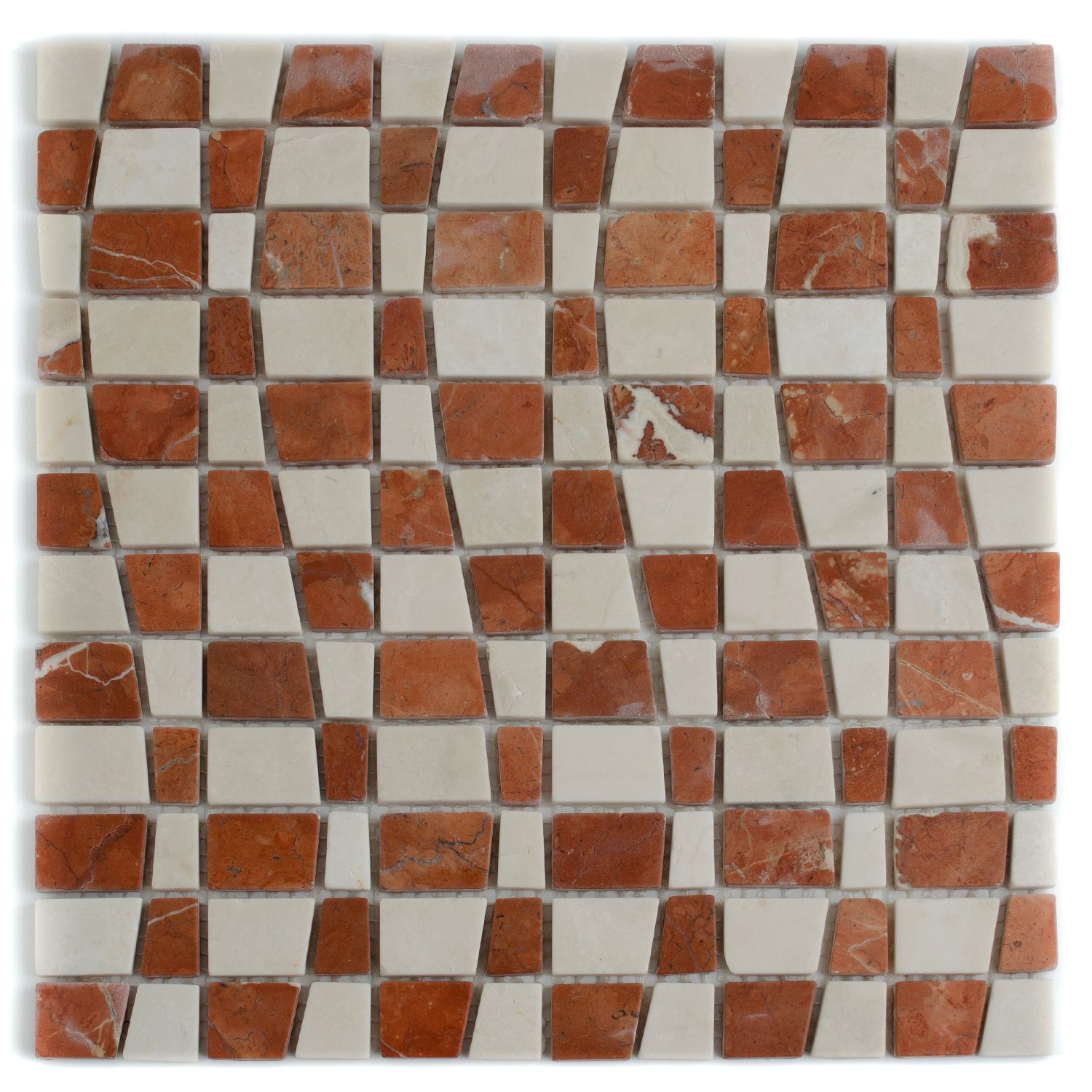Mosaico de Piedra Natural Mosaico de Mármol Onda Crema Cotto Noomi