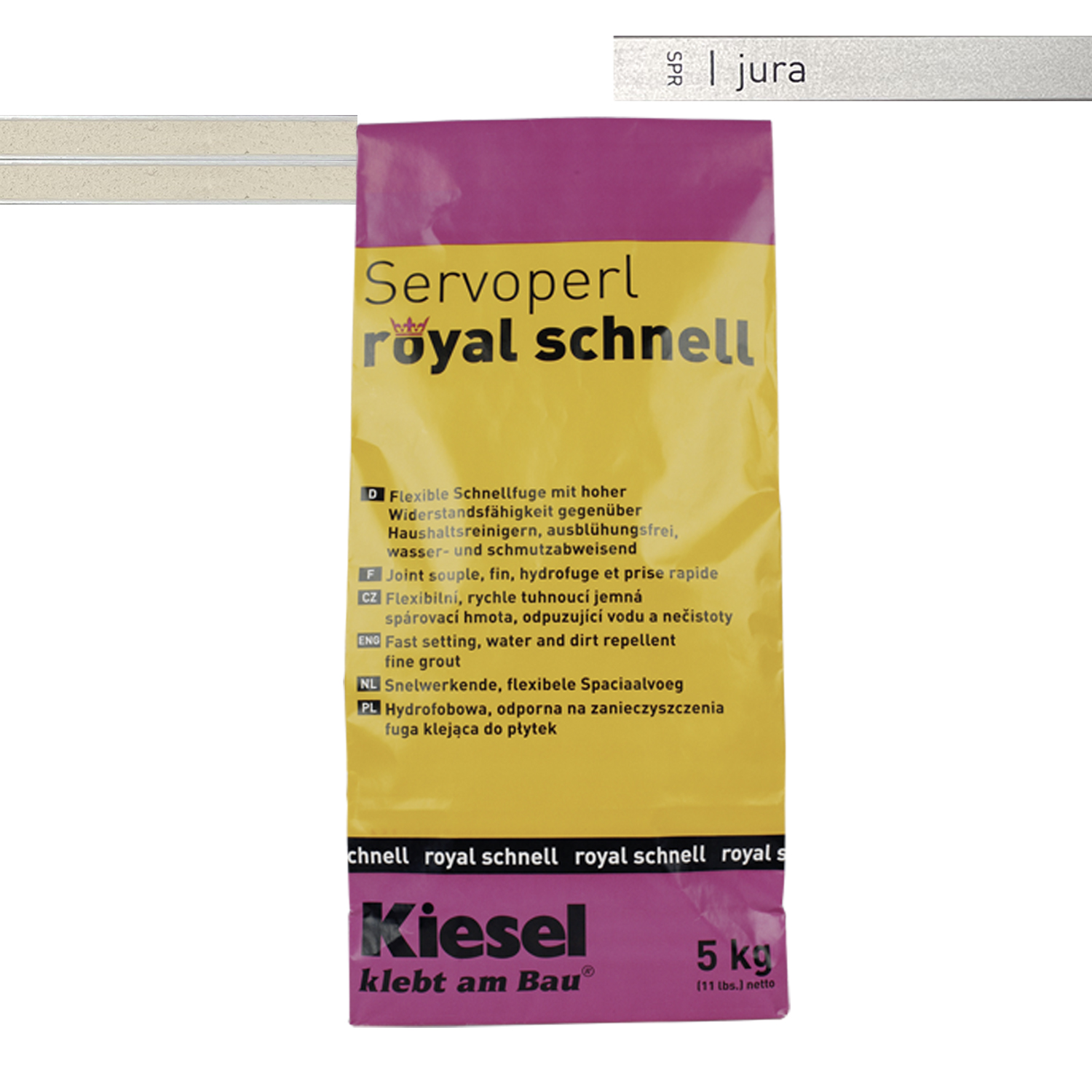 Mortero de rejuntado para pavimentos, revestimientos y mosaicos Servoperl royal fast 5KG
