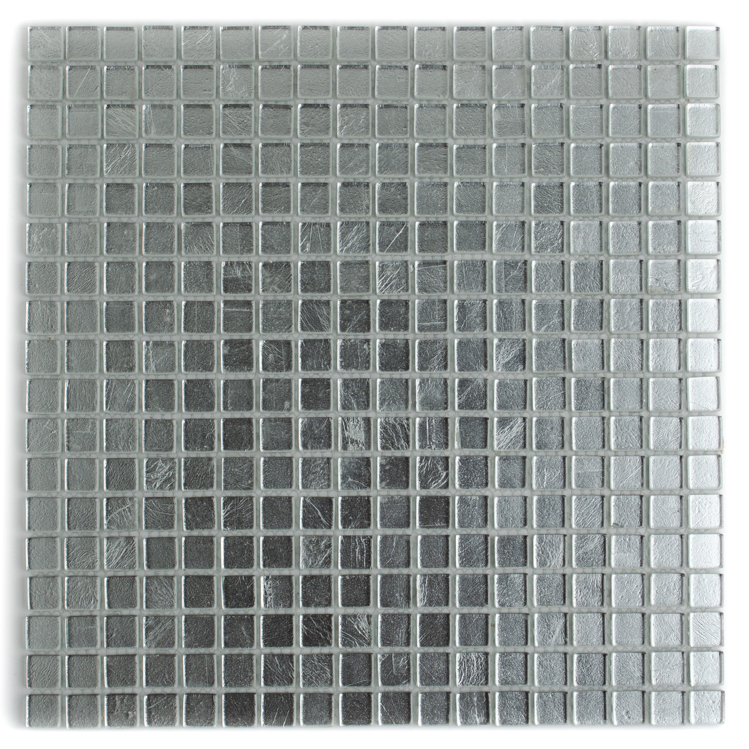 Mosaico de vidrio Galaxina efecto metal plateado 1 paquete