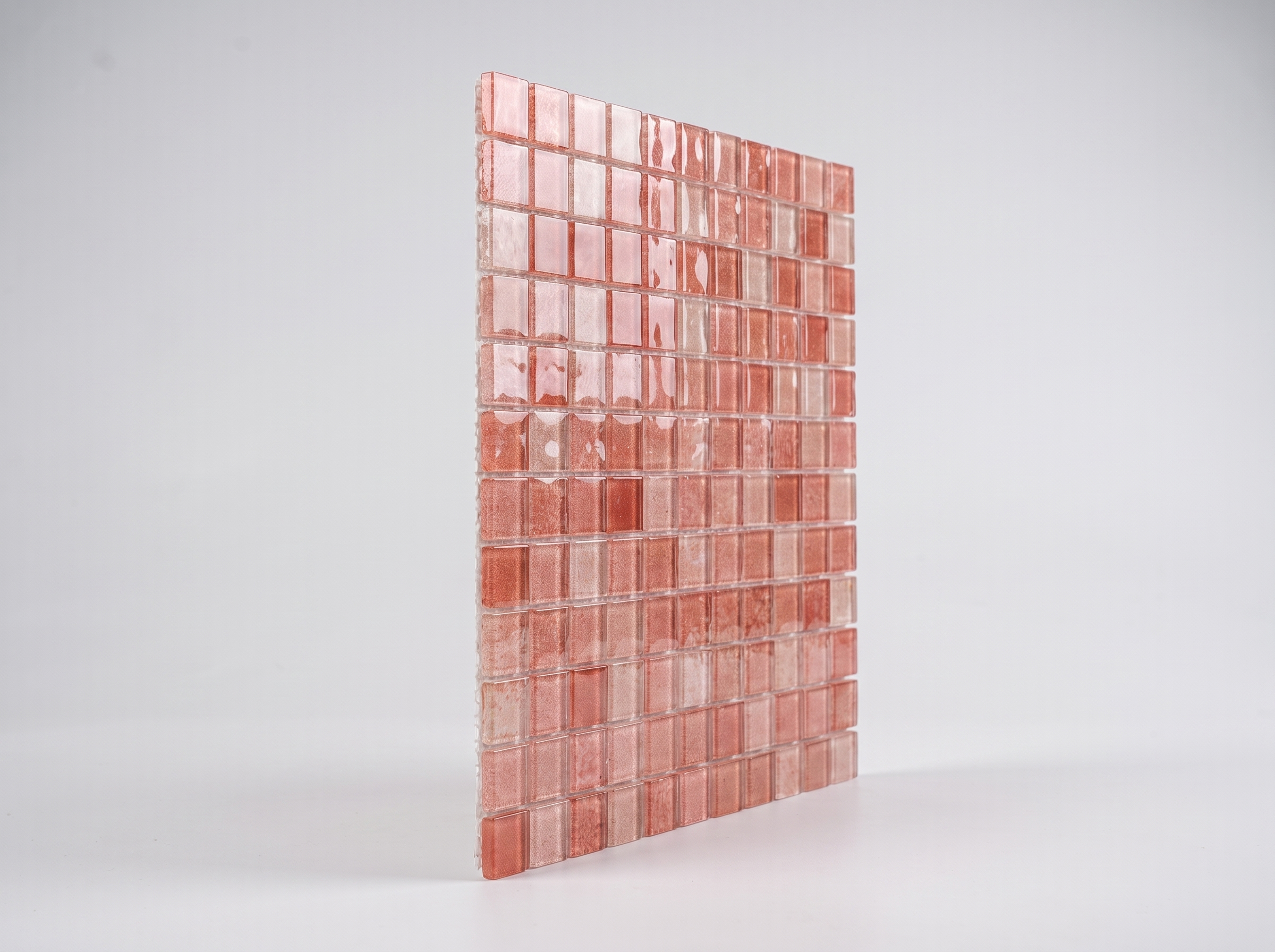 Glasmosaik Mosaikfliese Nizza Korall 23×23×4 mm 