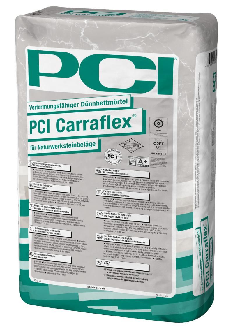 PCI Carraflex Adhesivo para baldosas Mortero adhesivo gris para revestimientos de piedra natural