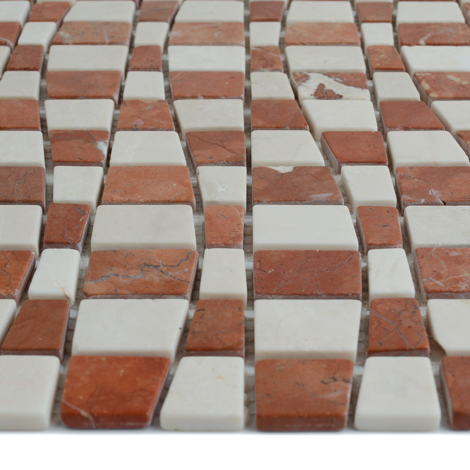 Natursteinmosaik Marmormosaik Welle Crema Cotto Noomi-BEN10282