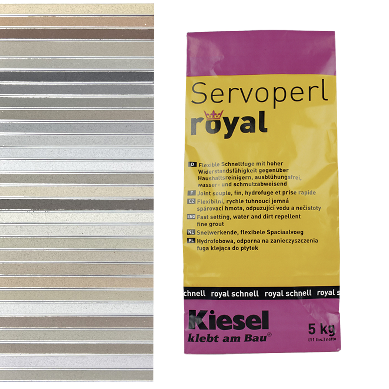 Fliesenfugen Fuge Fugenmasse für Bodenfliesen Wandfliesen und Mosaikfliesen Servoperl royal 5KG-BEN10012 Fliesenfugen Fuge Fugenmasse für Bodenfliesen Wandfliesen und Mosaikfliesen Servoperl royal 5KG-BEN10012