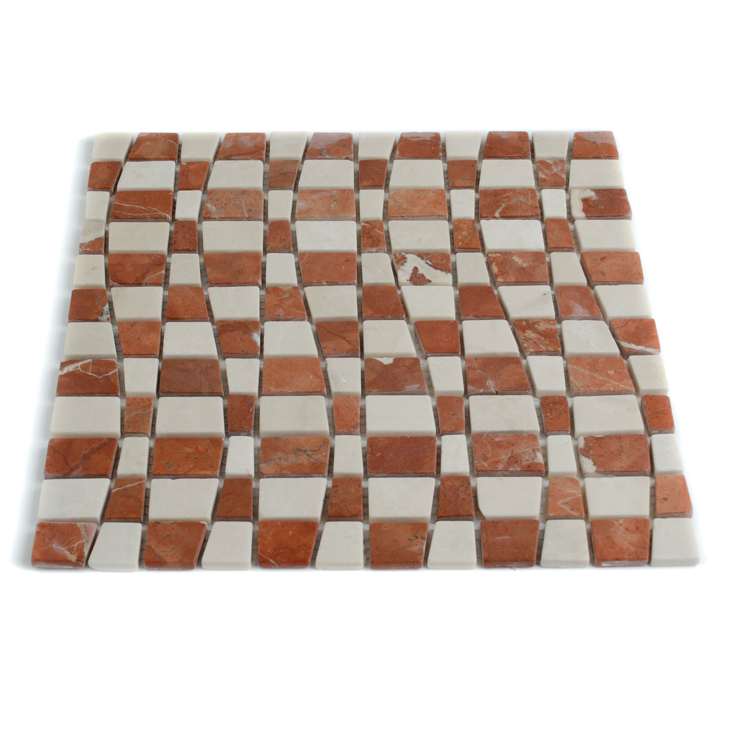 Natursteinmosaik Marmormosaik Welle Crema Cotto Noomi-BEN10282