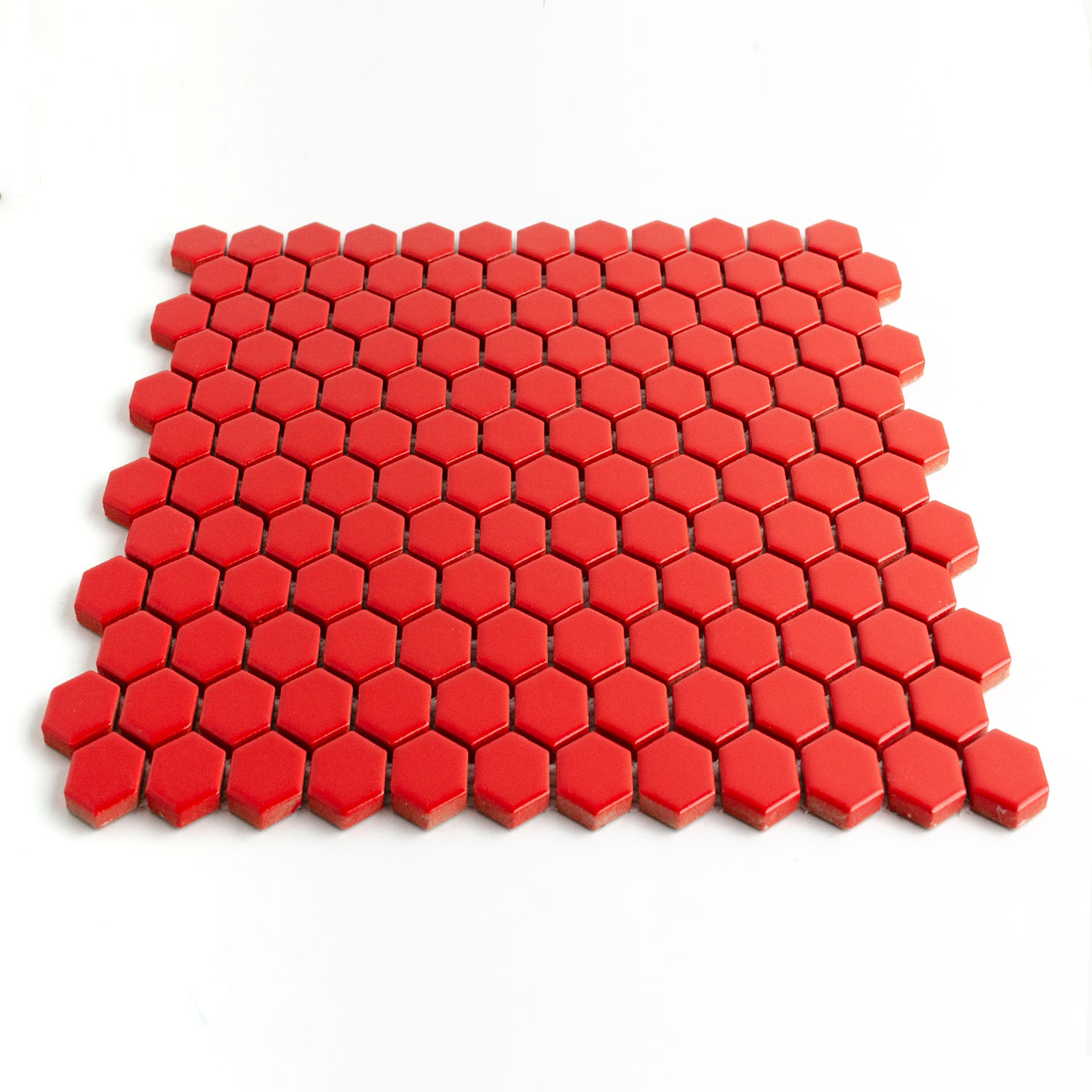 Keramikmosaik Rot Hexagonmosaik Maria-BEN10239