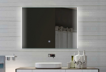 Espejo de Baño con Iluminación LED e Interruptor Táctil 80x62x4cm